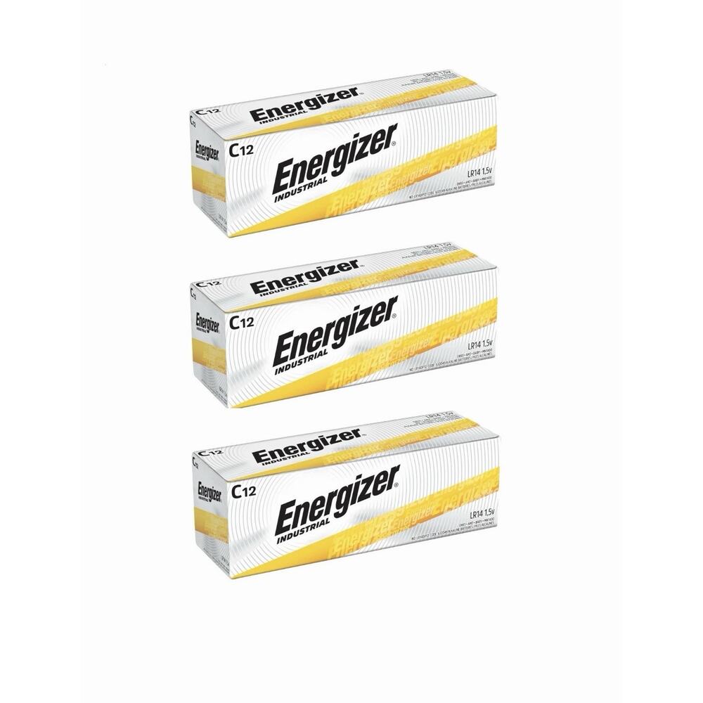 36 Energizer Industrial C Alkaline Batteries (EN93, LR14) Exp: 2035